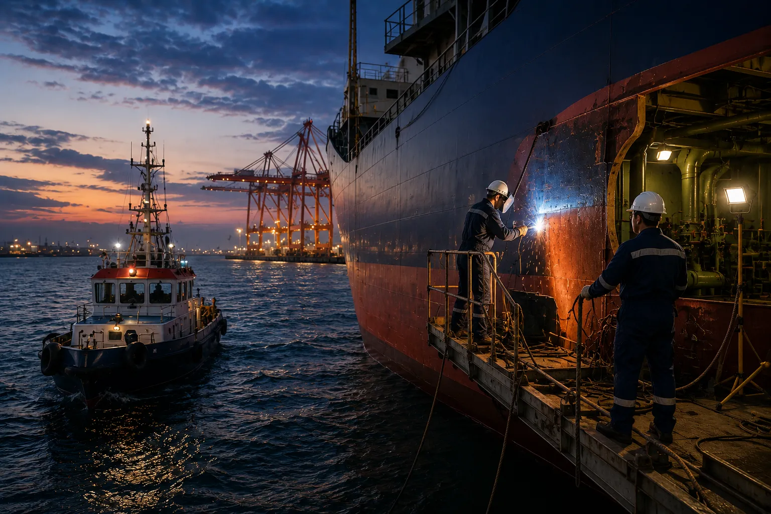 Emergency vessel repair and afloat marine technical support by JUKO MARINE