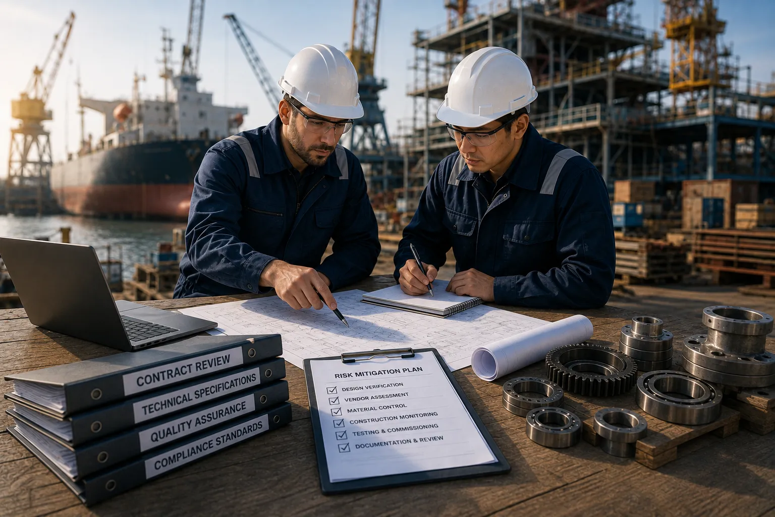End to end vessel construction management and shipyard supervision