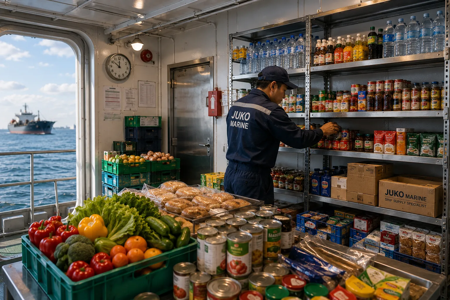 Marine Provisions - fresh provisions, frozen meats, and dry goods for commercial vessels