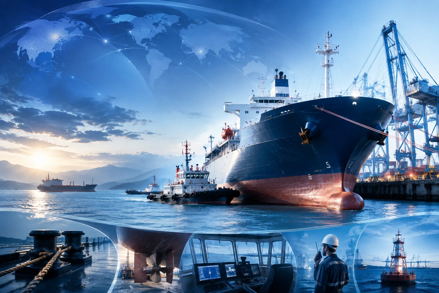 JUKO MARINE global vessel dispatch map and port logistics operations