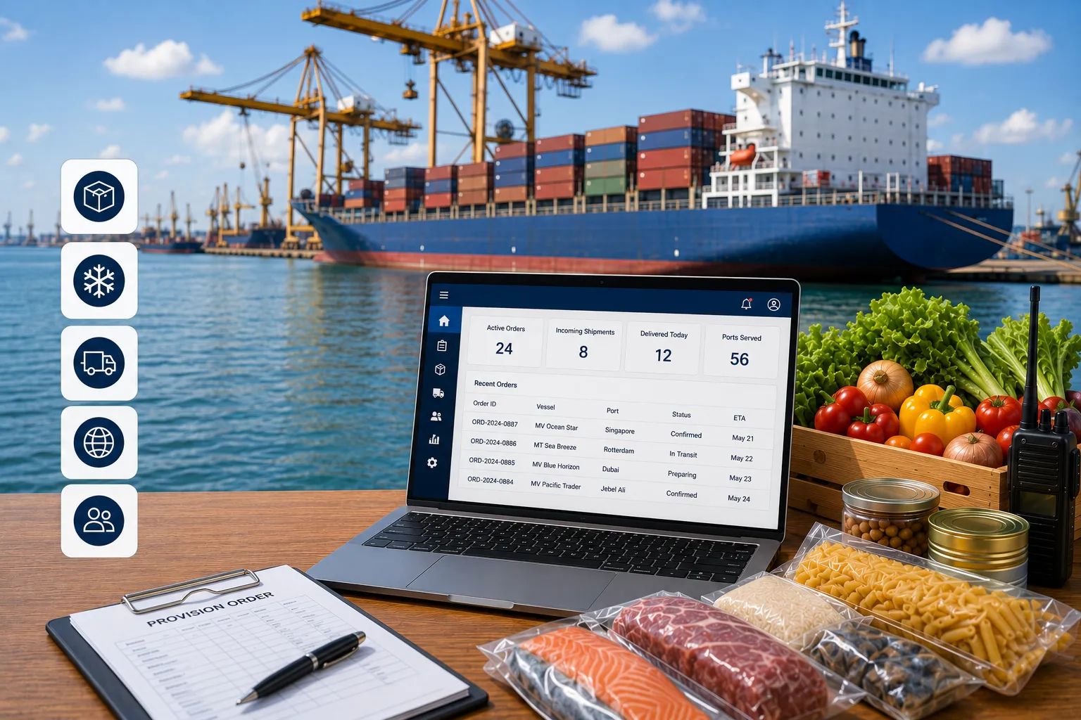Marine Provisions Supply and Cold Chain Logistics