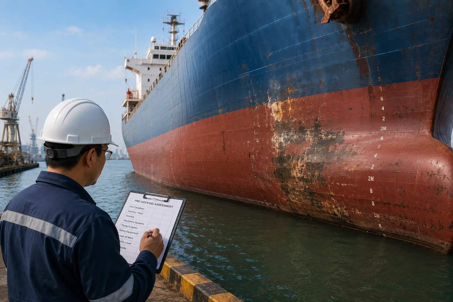 Pre-docking assessment and technical repair specification audit by JUKO MARINE engineers