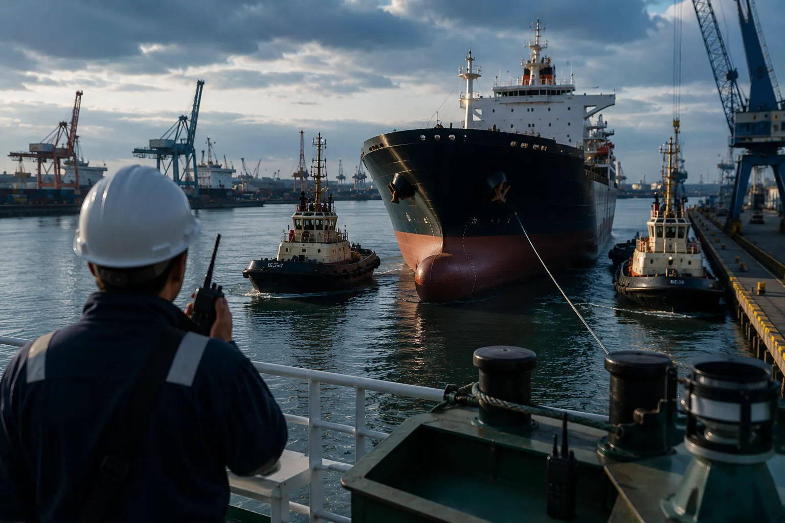 Pilotage tug mooring coordination and berth allocation