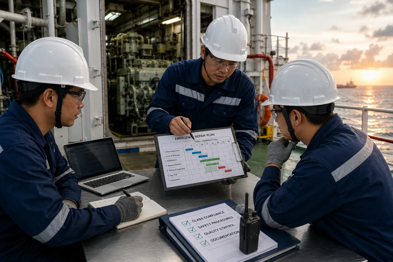 Emergency Afloat Repair Coordination by JUKO MARINE Engineers