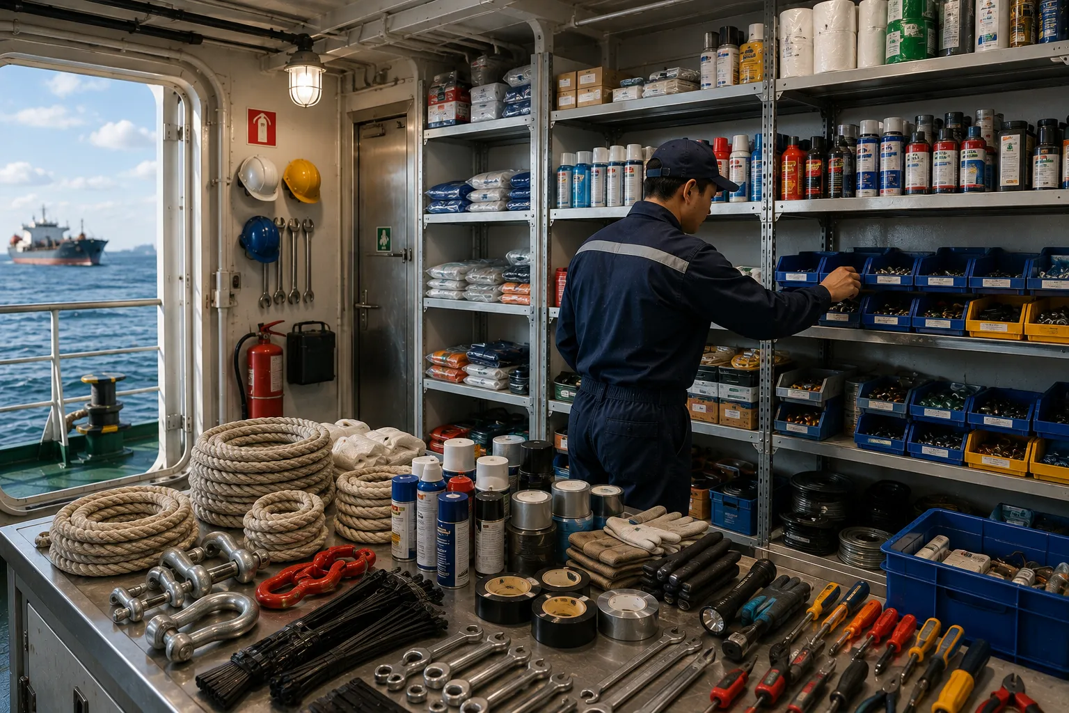 Marine Stores - IMPA ISSA coded deck stores, engine equipment, and safety gear