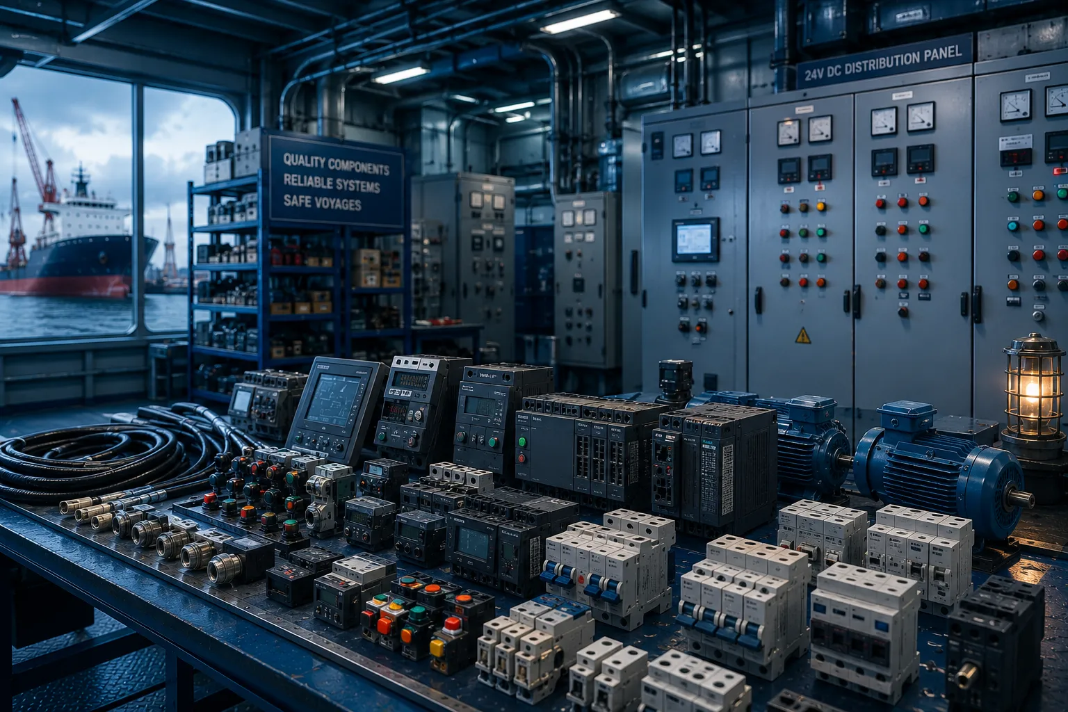 Marine electrical parts switchboards and automation control modules