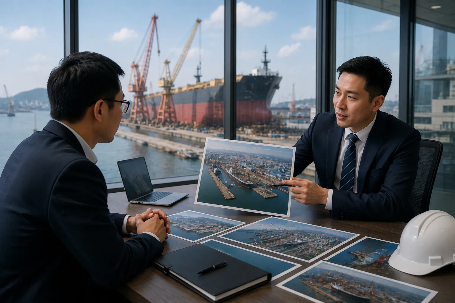 Shipyard screening and technical agreement negotiation for vessel drydocking procedure