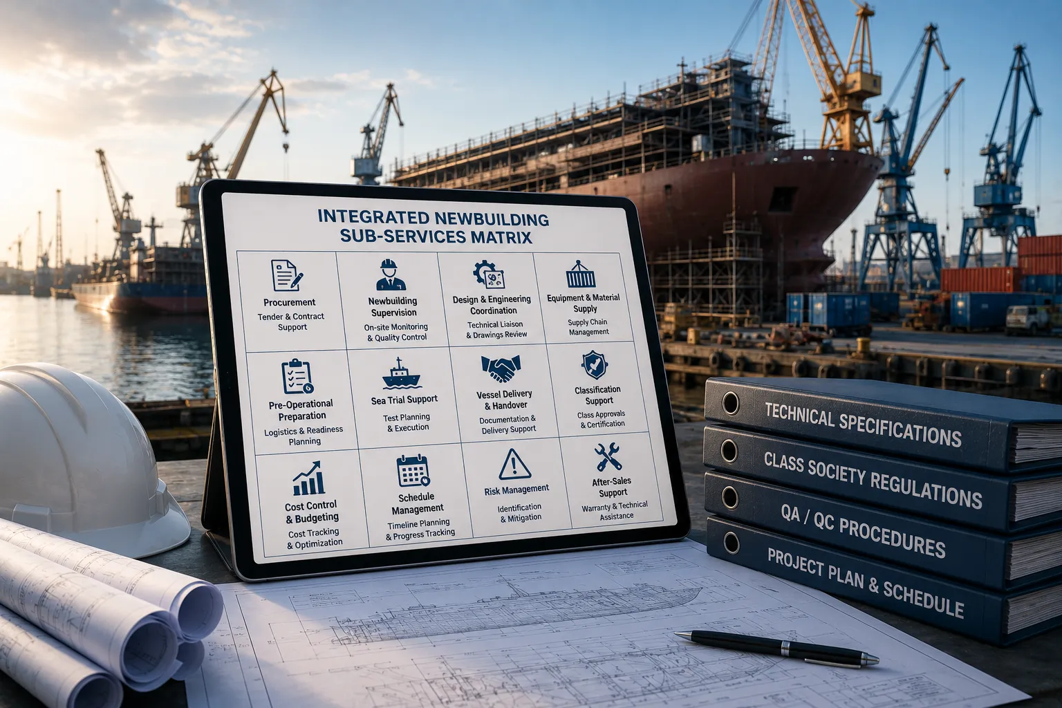 JUKO MARINE integrated maritime sub-services matrix overview