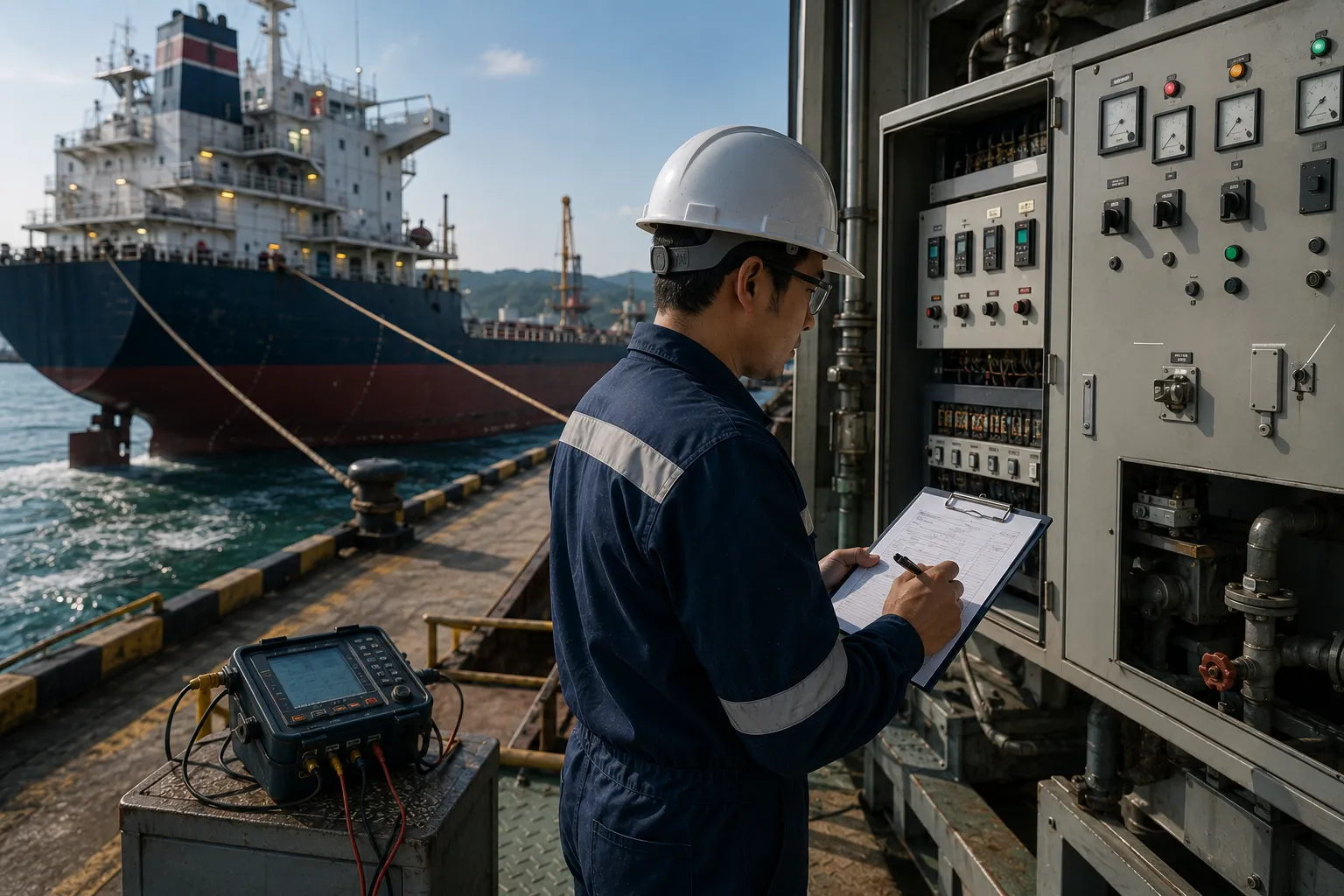 Mooring trial engine audit and power testing