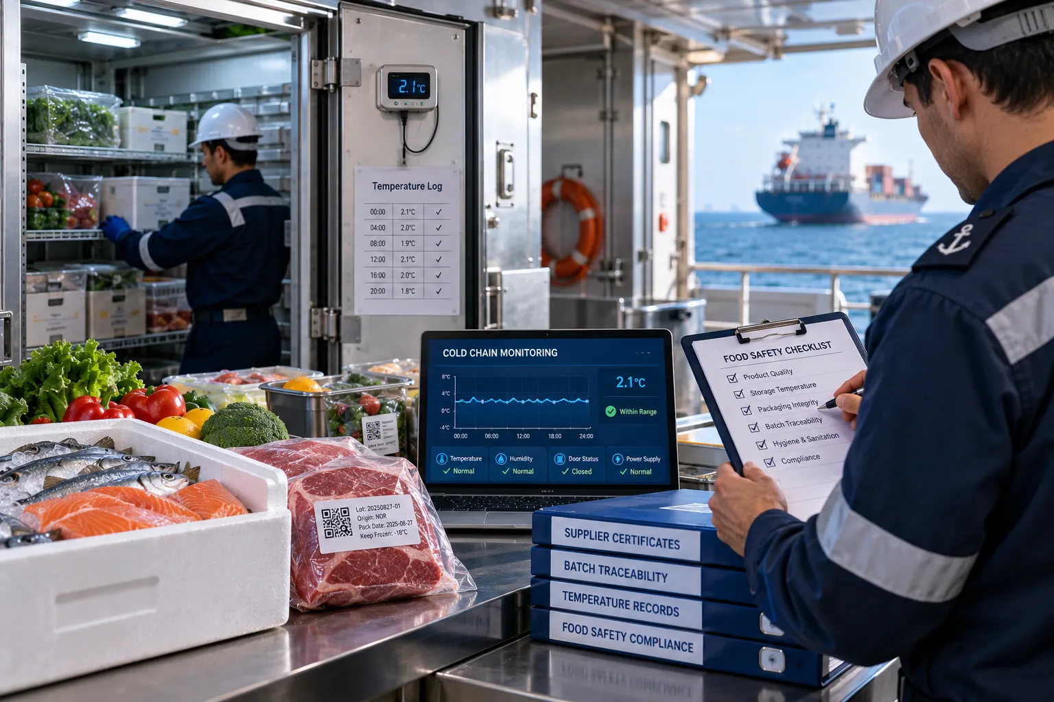 MLC 2006 and ISO 22000 quality certification for marine provisions supply