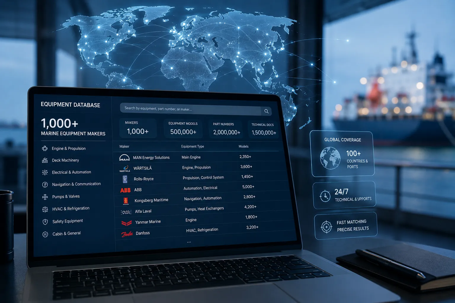 Marine Spare Parts Technical Sourcing and Verification