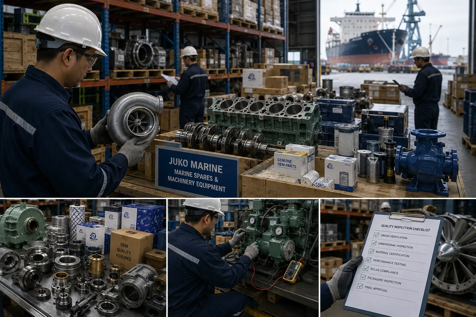 Maritime spares quality control and OEM certified parts