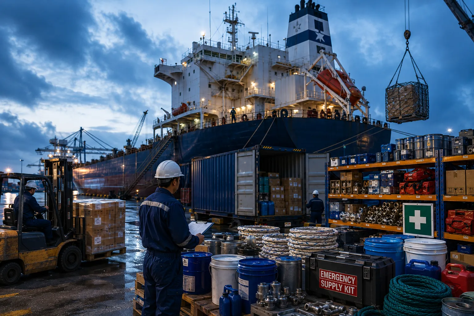 JUKO SHIP SERVE global port cabin delivery and vessel supply logistics network