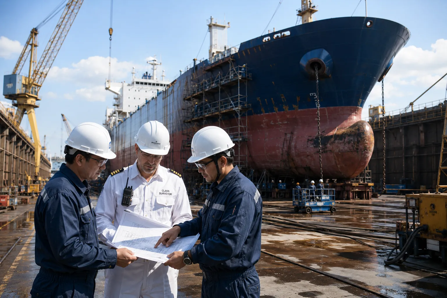 JUKO MARINE technical supervision and drydock repair execution