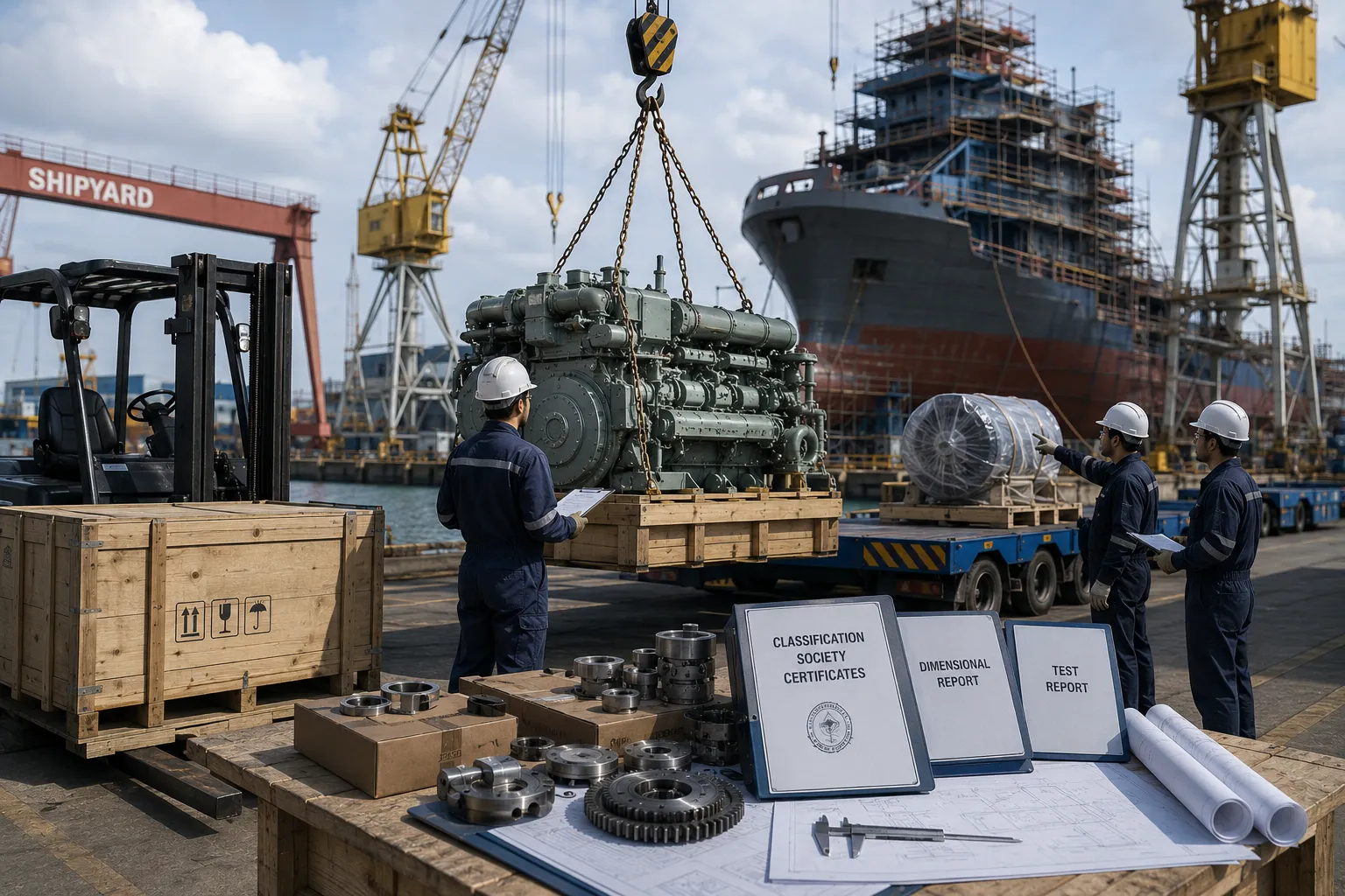 Dry-docking machinery overhauls and propulsion spare parts