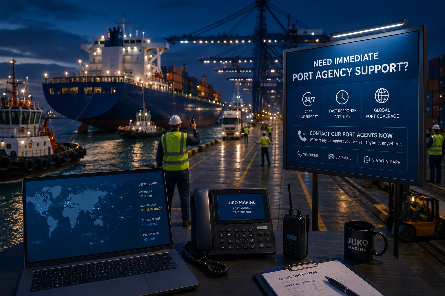 JUKO MARINE Port Vessel Call and Tugboat Coordination