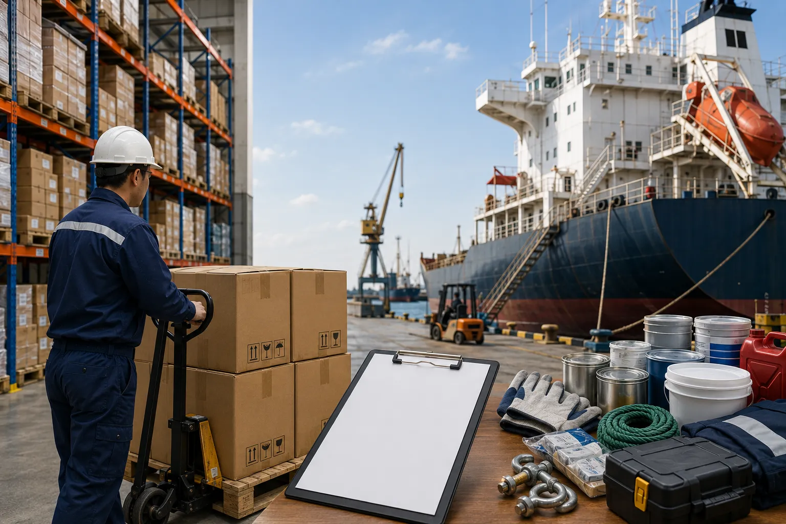Ship chandlery and vessel supply operations