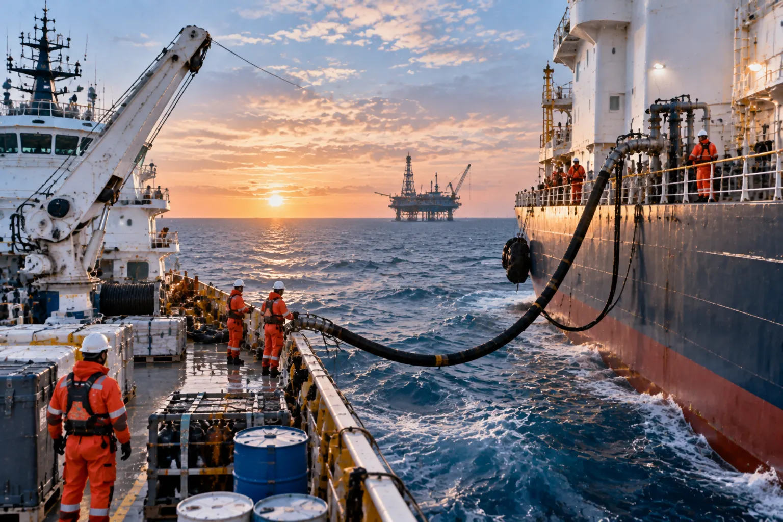 Offshore bunkering and hazmat logistics marine services for expedition vessels