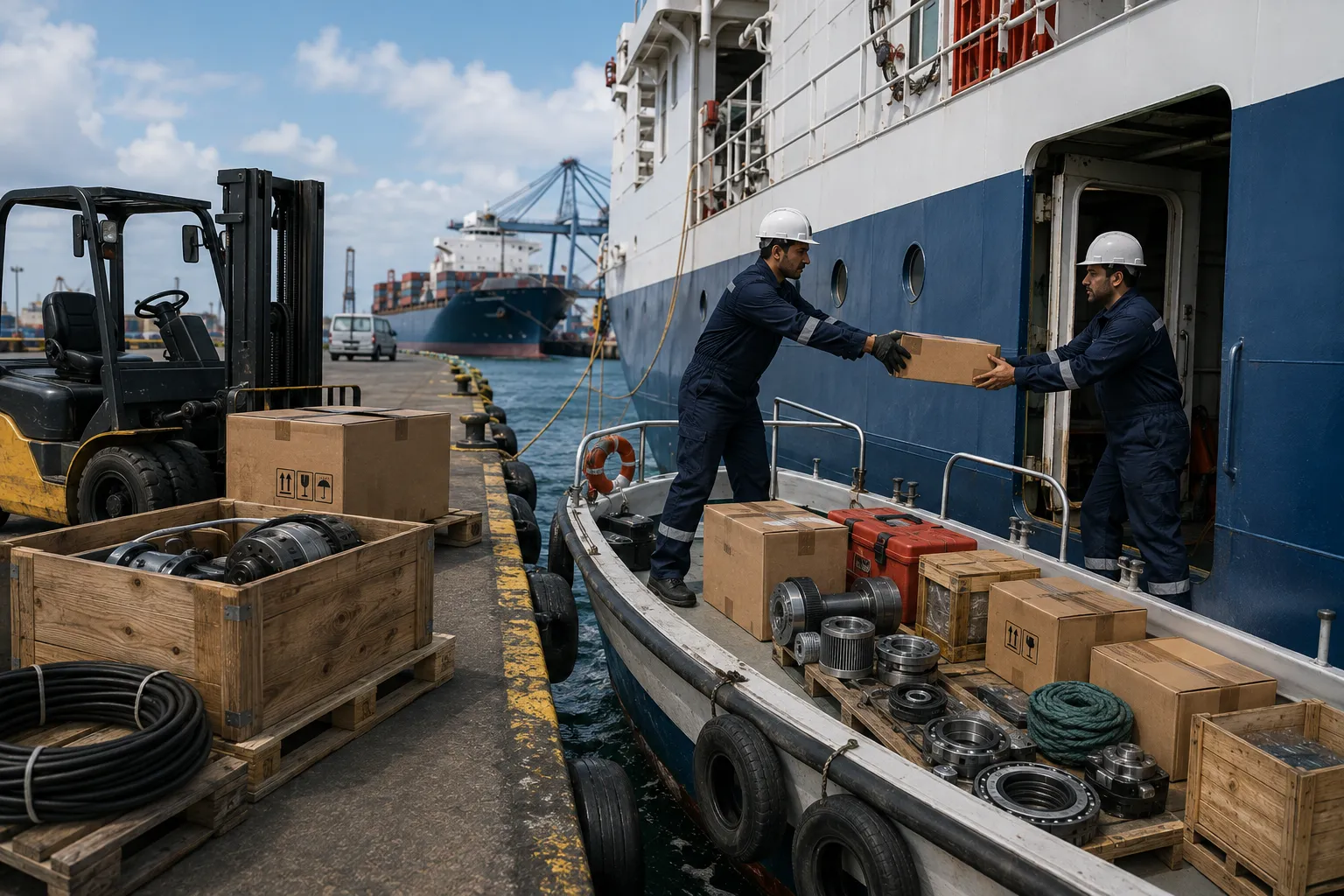 JUKO MARINE vessel supply logistics and port delivery spare parts service